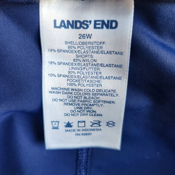 Lands End Womens Plus Quick Dry Board Skort Swim Skirt Mini Size 26W Blue UPF 50 - Picture 7 of 15